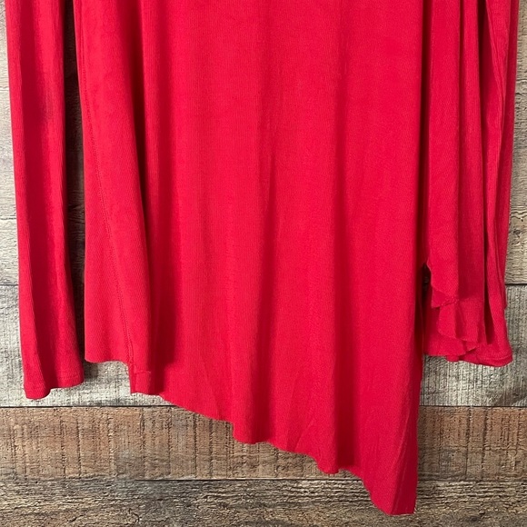 Free People Uptown Turtle chocker neck long sleeve red top Size XS - Picture 10 of 13